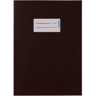 Lot de 10 : Herma 19768 Protege-cahiers en carton DIN A5 avec etiquette d'inscription, en papier solide et extra resistant, pour
