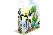 HERMA Motif classeur a  levier A4 ecole maternelle Dinos, dos de 7 cm, en carton robuste, imprime entierement a  l'exterieur et 