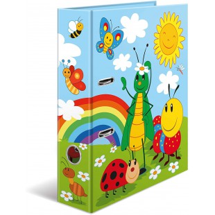 HERMA Motif classeur a  levier A4 ecole maternelle Frieda & friends, dos de 7 cm, en carton robuste, imprime entierement a  l'ex