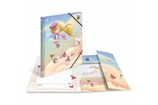 Herma 19823 Porte-documents format A4 pour enfant - En carton solide avec rabats interieurs imprimes, elastique - Avec reliure a