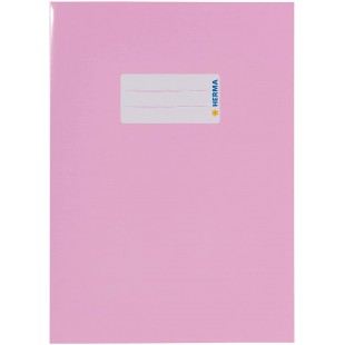 Lot de 10 : HERMA 19855 Protege-cahier A5 avec etiquette d'etiquetage Papier robuste et extra resistant Rose