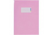 Lot de 10 : HERMA 19855 Protege-cahier A5 avec etiquette d'etiquetage Papier robuste et extra resistant Rose