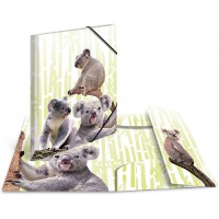 Herma 19958 Porte-documents format A4 animaux exotiques en plastique solide avec rabats interieurs imprimes, reliure elastique, 
