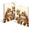 HERMA Chemises a  elastique Animaux exotiques avec motif Amis de girafes, A4, plastique robuste, avec impression interieure, 1 p