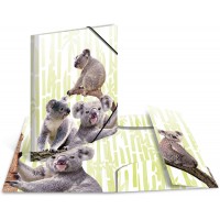 Herma 19967 Porte-documents DIN A3 Animaux exotiques en plastique solide avec rabats interieurs imprimes, reliure elastique, cla
