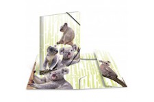 Herma 19967 Porte-documents DIN A3 Animaux exotiques en plastique solide avec rabats interieurs imprimes, reliure elastique, cla