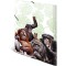 Herma 19969 Classeur DIN A3 animaux exotiques bande de singes en plastique solide avec rabats interieurs imprimes, reliure elast