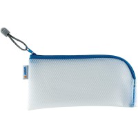HERMA 20003 Pochette zippee etui de voyage (23 x 11 cm) petite pochette transparente a  fermeture zip pour portable, cable de ch
