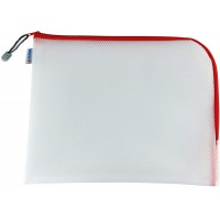 HERMA 20014 Pochette a  documents A4 avec fermeture eclair (36 x 28 cm) grande pochette transparente a  fermeture zip pour docum