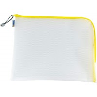 HERMA 20017 Pochette a  documents A4 avec fermeture eclair (36 x 28 cm) grande pochette transparente a  fermeture zip pour docum