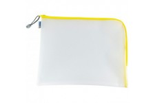 HERMA 20017 Pochette a  documents A4 avec fermeture eclair (36 x 28 cm) grande pochette transparente a  fermeture zip pour docum