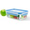 Emsa 508540 Boite alimentaire rectangulaire avec couvercle, 1.0 Litre, Transparent/bleu, Clip & Close