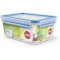 Emsa 508544 Boite alimentaire rectangulaire avec couvercle, 2.20 Litres, Transparent/bleu, Clip & Close