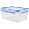 Emsa 508544 Boite alimentaire rectangulaire avec couvercle, 2.20 Litres, Transparent/bleu, Clip & Close