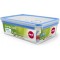 Emsa 508547 Boite alimentaire rectangulaire avec couvercle, 5.5 Litres, Transparent/bleu, Clip & Close