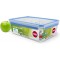 Emsa 508547 Boite alimentaire rectangulaire avec couvercle, 5.5 Litres, Transparent/bleu, Clip & Close