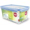 Emsa 508548 Boite alimentaire rectangulaire avec couvercle, 8.2 Litress, Transparent/bleu, Clip & Close