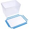 Emsa 508549 Boite alimentaire rectangulaire avec couvercle, 10.6 Litres, Transparent/bleu, Clip & Close