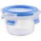 Emsa 508550 Boite alimentaire ronde avec couvercle, 0.15 Litre, Transparent/bleu, Clip & Close