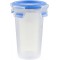 Emsa 508551 Boite alimentaire ronde avec couvercle, 0.35 Litre, Transparent/bleu, Clip & Close