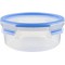 Emsa 508552 Boite alimentaire ronde avec couvercle, 0.85 Litre, Transparent/bleu, Clip & Close