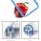 Emsa 508556, 3 Boites alimentaires empilables par clip, 3 x 1,0L, 100% hermetique, Transparent/bleu, Clip & Close
