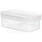 Emsa 513556 Boite a  provision pour produits secs, empilable, 100% hygiene et securite , 0.45 Litre, Rectangulaire, Blanc/Transp