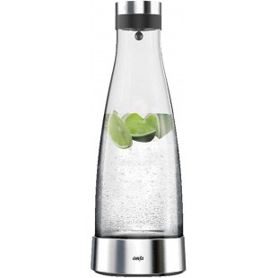 Emsa Carafe, Station de Refroidissement, 1 Litre, Fermeture Automatique, Verre/Inox, Flow Bottle, 515667