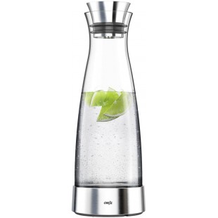 Emsa Carafe, Station de Refroidissement, 1 Litre, Fermeture Automatique, Verre/Inox, Flow Classic, 515668