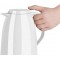 Emsa Pichet Isotherme, 1 Litre, Fermeture Quick Press, 100% Hermetique, Blanc Brillant, Mambo, 517004