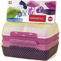 Emsa Boites-Repas, 2 Cloisons Amovibles, 4 Demi-Boites, Lot de 2, Variabolo Mix It, 517052