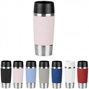 Emsa N2010600 Travel Mug Waves Mug Isotherme Rose Pastel 0.36 Litres