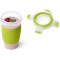 Emsa N10715 Clip & Go Gobelet a  smoothie | 450 ml | Rond | 100 % etanche | Passe au lave-vaisselle | Transparent/vert clair