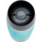 Emsa Travel Mug isotherme 0,36 L bleu turquoise revetement silicone conserve 4h chaud 8h froid ouverture facile compa