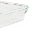 Emsa Clip et Close Boite alimentaire rectangulaire en verre 0,8 L, Separateur integre, Four jusqu'a 420 degre C, Fro