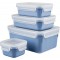 EMSA N1030800 Lot de boites de Conservation, Bleu Ciel, 0,2/0,55/0,8/2,2 Liter