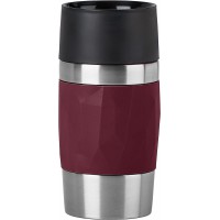 Emsa N21609 Travel Mug isotherme compact en acier inoxydable | 0,3 l | 4 h chaud | 8 h froid | sans BPA | 100 % etanc
