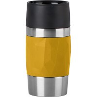 EMSA N21610 Travel Mug isotherme compact en acier inoxydable, 0,3 l, 3h chaud, 6h froid, sans BPA, 100% etanche, passe au lave-v
