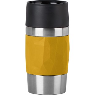 EMSA N21610 Travel Mug isotherme compact en acier inoxydable, 0,3 l, 3h chaud, 6h froid, sans BPA, 100% etanche, pass