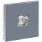12156-06 Album photo a  spirales Passepartout avec 50 pages blanches cartonnees, papier cristal et reliure tissee 240 x 250 mm (