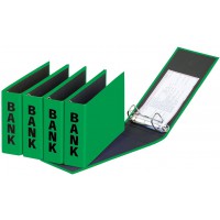 Classeur Banque classeur a  anneaux DL 2 Bagues Couleurs assorties green