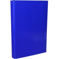 Boite pour carnets A4 3 X elastique interieur se plie avec support, Bleu