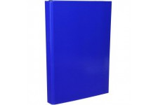 Boite pour carnets A4 3 X elastique interieur se plie avec support, Bleu