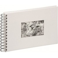 12109-02 Album photo a  spirales 40 pages blanches cartonnees 240 x 170 mm avec reliure tissee (Blanc) (Import Allemagne)