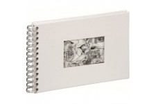 12109-02 Album photo a  spirales 40 pages blanches cartonnees 240 x 170 mm avec reliure tissee (Blanc) (Import Allemagne)