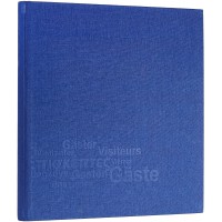 30903-07 livre d'or Europe, reliure avec Blind, 245 x 245 mm, 180 pages, bleu fonce