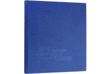 30903-07 livre d'or Europe, reliure avec Blind, 245 x 245 mm, 180 pages, bleu fonce