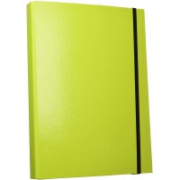 Boite de collection A4 avec elastique lime