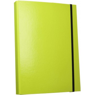 Boite de collection A4 avec elastique lime