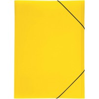 Lucy Couleurs Dossier avec a  elastique Fasteners A3 polypropylene 3 Inside Flaps Jaune